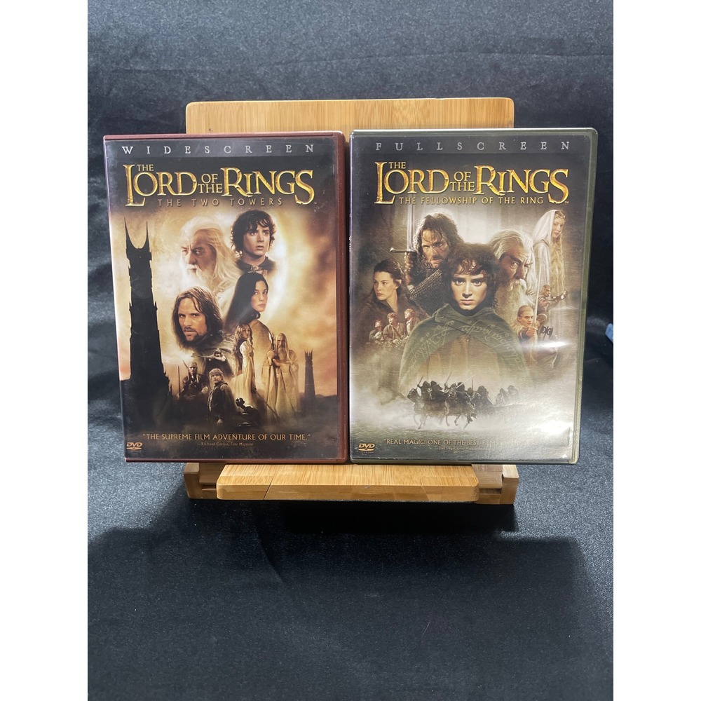 Lord of the Rings DVD Lot Fellowship of the Ring Full Two Towers Wide